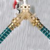 Triumpeek 3/4" Brass 2 Way Hose Splitter, Brass 2 Way