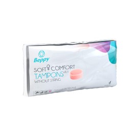 Beppy WET 4 Stück in der Box - einzeln hygienisch verpackt, feucht, ohne Faden - Soft + Comfort Tampons / Schwamm tampons, die Tampons für mehr Freiheiten während der Periode (Liebe, Sauna, Sport, Schwimmen)
