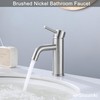 Bathroom Faucet Brushed Nickel Modern Bathroom Sink Faucet with Single