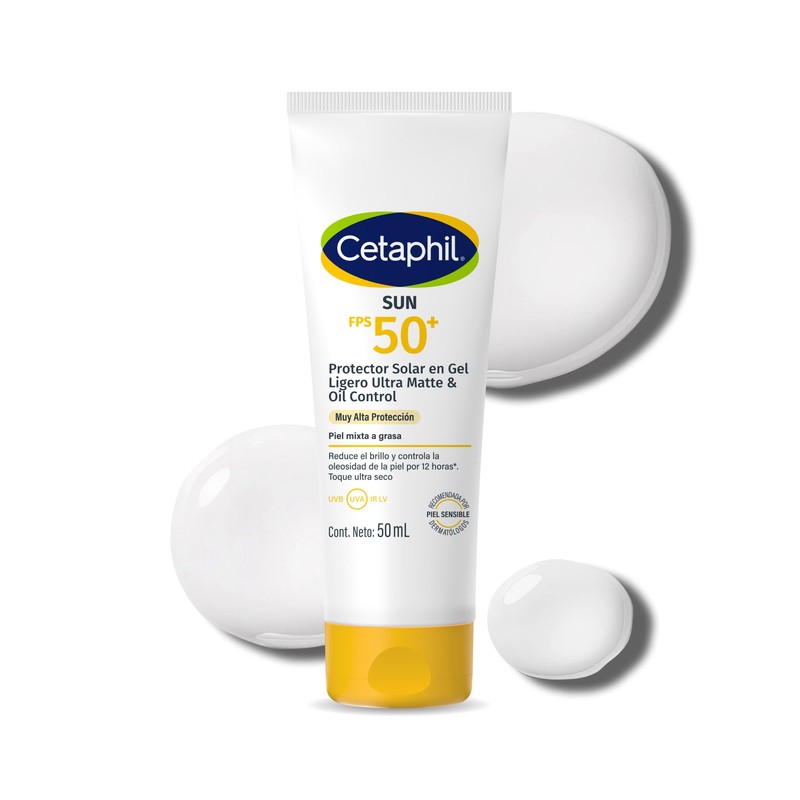 Cetaphil Sun FPS 50+ Gel Ligero Ultra Matte Control Brillo