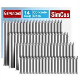 SimCos 14 Gauge Concrete T Nails (1",1-1/2",2",2-1/2 inch) 960 pcs 14 GA Concrete Nail Gun Nails Assorted and Galvanized Concrete Finish Nails for Pneumatic Concrete Nailer