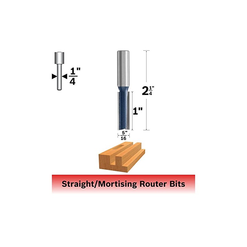 Bosch 85224M 5/16-Inch Diameter 1-Inch Cut 1/4-Inch Shank Carbide Tipped