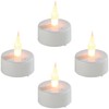 Lunartec Elektro Teelichter: LED-Teelichter mit Luftzugsensor und beweglicher Flamme, 4er-Set