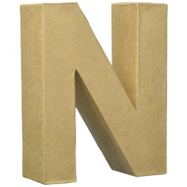 Glorex Cardboard Letter N, Natural, N