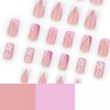 Square Press on Nails Short Fake Nails Pink False Nails