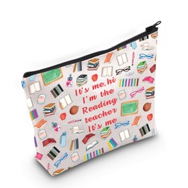MNIGIU Reading Teacher Cosmetic Bag Reading Lover Gift Reading Teacher Appreciate Gift Reading Teacher Grad Gift (Reading-T Bag)