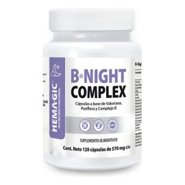 Hemagic B Night Complex 9 Vitaminas Complejo B - 120 Caps Sin Sabor                                                                                   