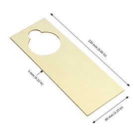 JAPCHET 50 PCS 8.6 x 3.1 x 0.1 Inches Unfinished Wooden Door Knob Hangers, Blank Wood Door Knob Signs for DIY Craft Business Home Office Hotel Meeting Session