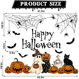 JarThenaAMCS 25Pcs Halloween Garage Door Magnets Ghost Pumpkin Black Cat Magnetic Refrigerator Stickers for Summerween Home Party Car Decoration