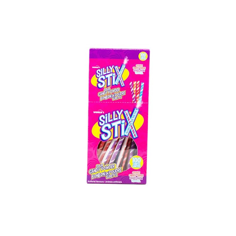 Silly Stix Sour Powder Straws 100 stix