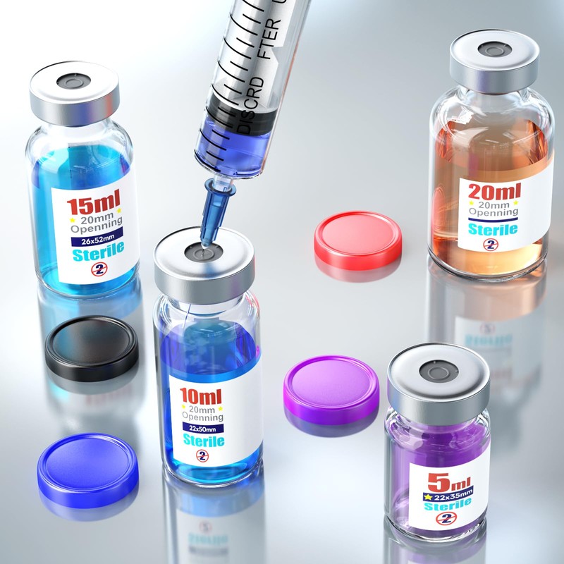 Sterile Empty Vial,Sterile Glass Vials, with Self-Healing Injection Port and