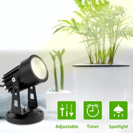 LED Spot Light 3W Uplight Spotlights with 3 Color Temperature Modes and Timer Function Dimmable Up Down Spotlights USB Decorative Landscape Lamp for Indoor Outdoor Yard(USB)