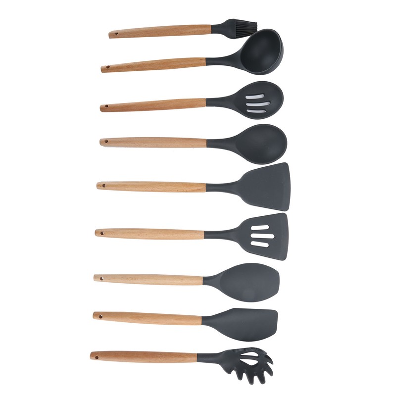 9Pcs set Silicone Kitchenware Kit NonStick Cooking Utensils Baking Tool