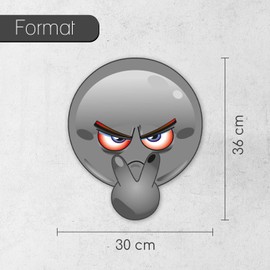 Smile Sticker See You XL I 30 cm - Black I Sticker Funny for Suitcase WG Fridge Door Wheelie Bin Motorhome Car Sticker I Weatherproof I kfz374