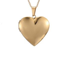 PAURO Women's Love Heart Locket Necklace Stainless Steel, Stainless Steel