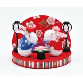 Takagi Fiber Panami HM-27 Hinamatsuri Crepe Craft Kit, Crepe Craft, Hannari Rabbit, Cotton Included, Printed Cardboard