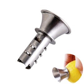Stainless Steel Manual Lemon Juicer Squeezer Reamer, Hand Held Citrus Juicer and Orange Pourer
