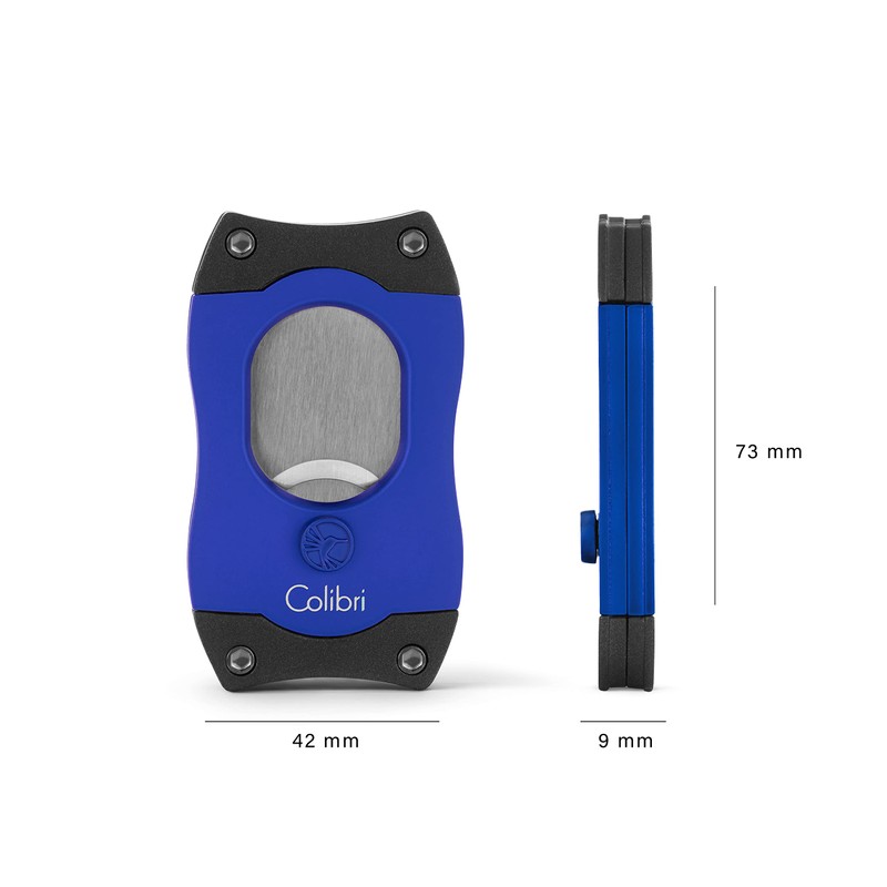 Colibri S-Cut EZ Cigar Cutter - Blue - Spring Release