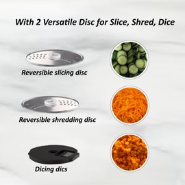 Food Processor & Immersion Hand Blender, 2L Vegetable Chopper With Disk for Shredding, Slicing, Doughing, Emulsfying, Food Chopper Slicer, Meat Grinder Mixer for Kitchen