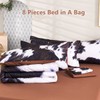 SUCSES Cow Print Bedding Comforter Set Full Size, 8 Pieces