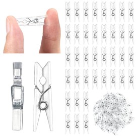 Fuyamp 100 Pcs Clear Mini Pegs,3.5cm Small Crafting Pegs Plastics Mini Clear Pegs,Clips Pegs Clothes Pegs Tiny Photo Clips for Hanging photos,DIY Art and Craft Projects