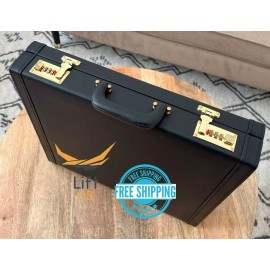 Original Leather Masonic Regalia Apron Hard Case Briefcase MM or WM Mason Size