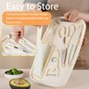 Cutting Board and Knife Set, 5 In1 Travel Cutting Board
