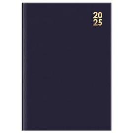 2025 Navy A4 Hardcover Diary Week to View Desk Home Office Planner Organiser