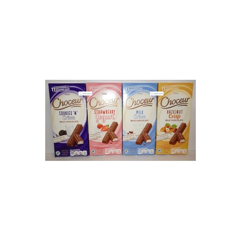 Choceur Chocolate Crisp Bar Milk Crème, Cookies’ N’ Creme, Milk