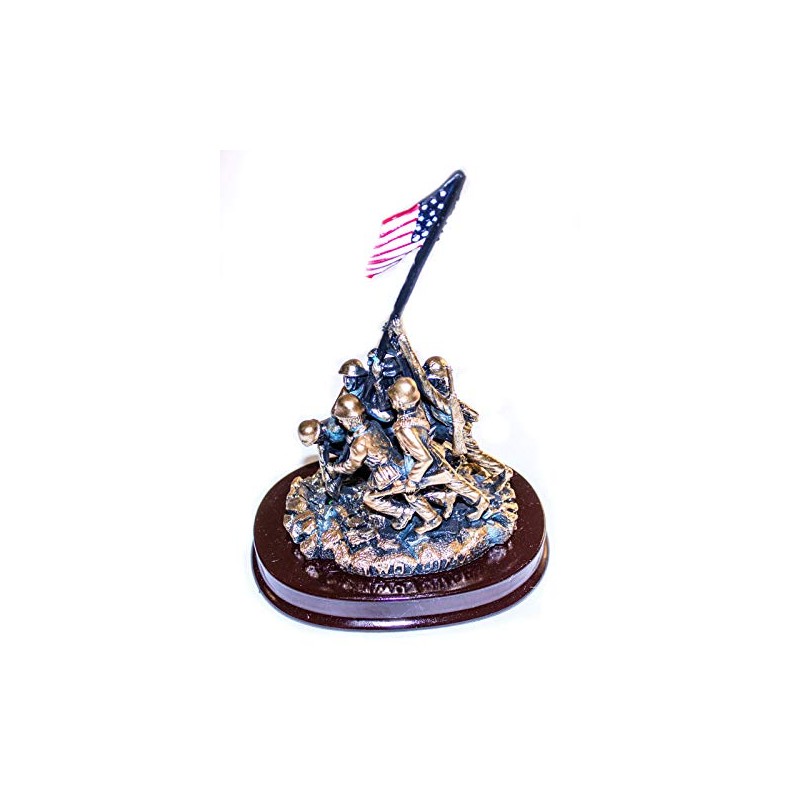 Presidential Souvenirs Iwo Jima Statue with Washington DC Wood Base
