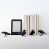 4 Pcs Crow Acrylic Bird Sculpture Bird Silhouette Garden Art