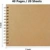 Scrapbook 7x7 Inch DIY Scrapbook Album, 20 Sheets Hardcover Kraft