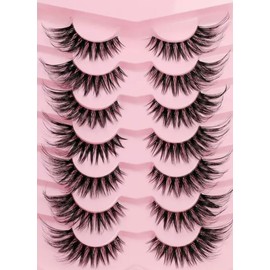 Luxury 3D Faux Mink Half Eyelashes – 10 Pairs, Reusable & Lightweight False Lashes for a Natural & Glamorous Look (7 Pair D Curl)