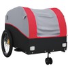 vidaXL Bike Trailer-Cargo Carrier for Bicycle w/Iron Construction, Safety Flag,