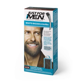 Just For Men 3 x Beard & Moustache Colour Gel Natural Look Long Lasting Dark Brown M-35