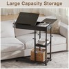 ChooChoo Overbed Table Adjustable Height, Mobile Laptop C Shaped Rolling
