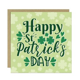 RED OCEAN St Patricks Day Card For Friends Family, Happy St Patrick’s Day, 145mm x 145mm With Craft Envelope, Irish Day Cards Best Friend, Husband, Wife, Brother, Sister or Partner