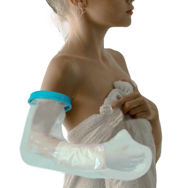 Tideshake - 100% Kid Waterproof Cast Covers for Shower Arm, Reusable Teens Full Arm Cast Protector, Cast Bag, Cast Sleeve - Watertight Protection for Wound Hands, Fingers, Wrists, Arms