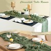 4 Pack Sage Green Cheesecloth Table Runner 35 x 120