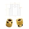 12Pcs Extruder Wheels,3D Printer Parts Accessories 40 Teeth Brass Drive