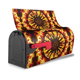 HYTTER letterbox Cover Waterproof Sun Protection Accommodates Standard Size or Large Size mailboxes Turning The Flame Prints 21x18 in