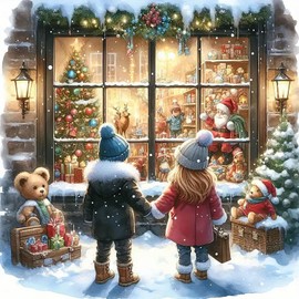 Christmas Tree Shop Diamond Art Painting Kits for Adults, Diamond Painting Kits for Adults Beginners, 5D DIY Full Drill Diamond Dot Gem Art Kits for Adult, Home Wall Decor 13.8x13.8 Inch