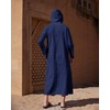 YAOHUOLE Mens Kaftan Abaya Islamic Causal Drawstring Hood Soft Dubai