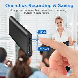 Digital Voice Recorder, 8GB Portable Audio Recorder Device Can Save 97H Files 15H Continuous Recording for Lecture, Meeting,Interview,Class