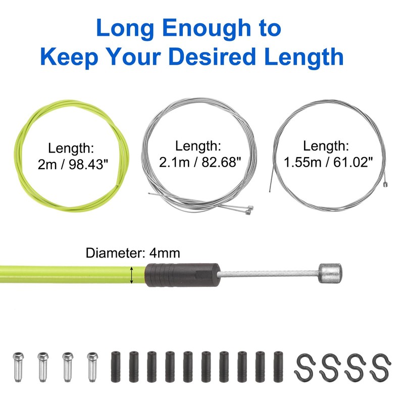 sourcing map Bicycle Shift Cable Housing Set Universal Bicycle Brake