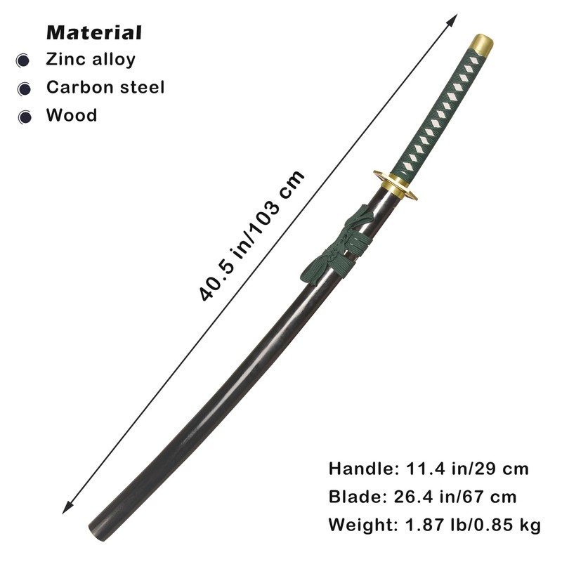 40.5" Carbon Steel Sosuke Aizen Katana Kyoka Suigetsu Samurai Sword