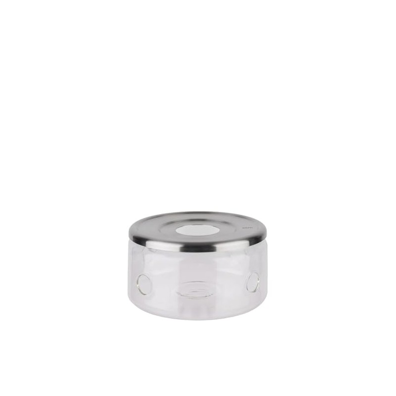 GEFU Infusa Tea Warmer with Stainless Steel Lid, Heat-resistant Borosilicate