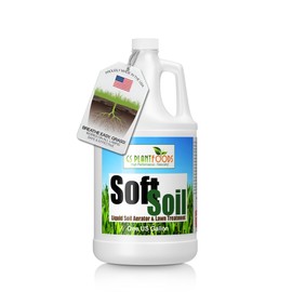 Soft Soil Liquid Soil Aerator & Lawn Treatment to Fix Compacted Soils, Improve Drainage with Non-Mechanical Liquid Application. 1 Gallon