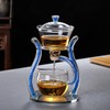 RORA Lazy Kungfu Glass Tea Set Semi Automatic Drip Rotating