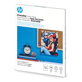 Papel Fotográfico Hp 50 Hojas Tamaño Carta Q8723a Color Blanco